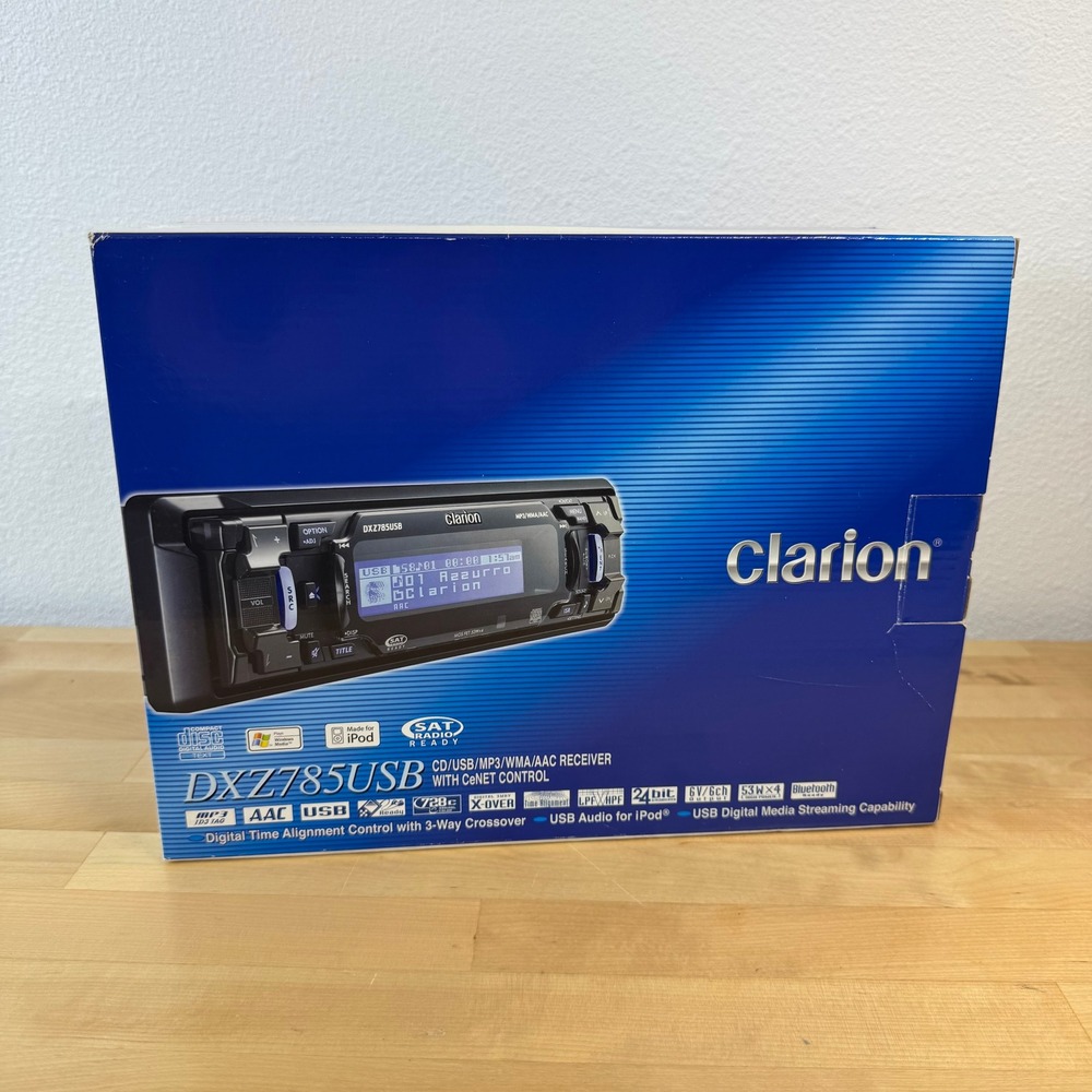 Clarion DXZ785USB Car CD USB MP3 Receiver 24-bit DAC 6V Preout Bluetooth Ready